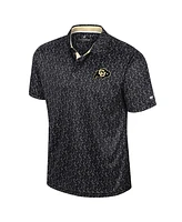 Colosseum Men's Black Colorado Buffaloes Sublimated Golf Polo Shirt