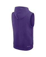 Nike Men's Purple Minnesota Vikings Sideline Performance Sleeveless Pullover Hoodie