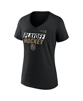 Fanatics Women's Black Vegas Golden Knights 2025 Stanley Cup Playoffs Breakout V-Neck T-Shirt