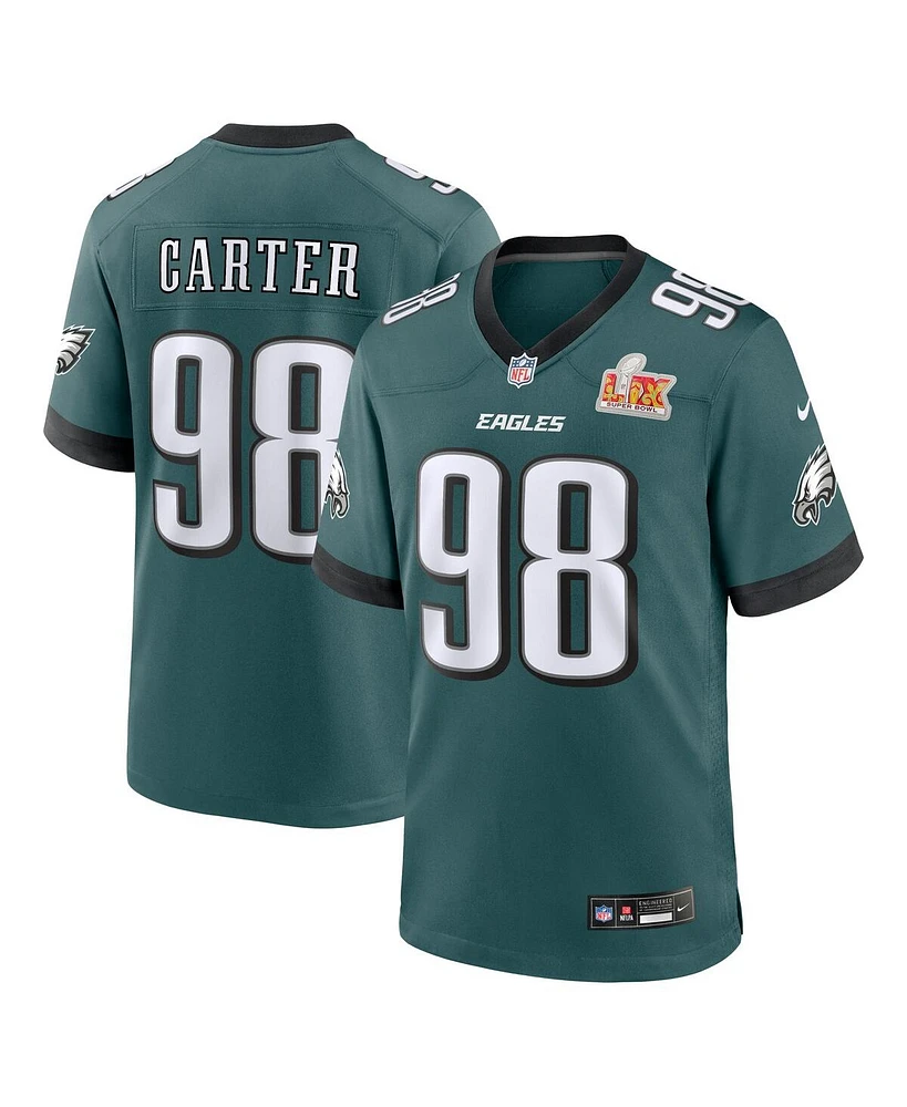 Nike Men's Jalen Carter Midnight Green Philadelphia Eagles Super Bowl Lix Game Player Jersey