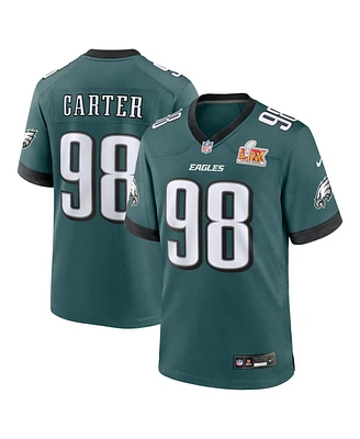 Nike Men's Jalen Carter Midnight Green Philadelphia Eagles Super Bowl Lix Game Player Jersey