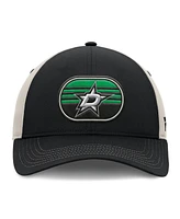 Fanatics Men's Black/Gray Dallas Stars 2025 Stanley Cup Playoffs Locker Room Trucker Adjustable Hat