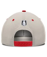 Fanatics Men's Red/Gray Florida Panthers 2025 Stanley Cup Playoffs Locker Room Trucker Adjustable Hat