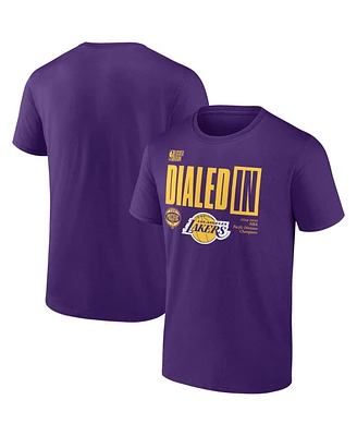 Fanatics Men's Purple Los Angeles Lakers 2025 Pacific Division Champions Locker Room T-Shirt