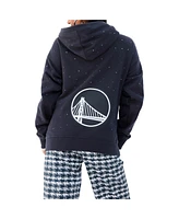Terez Women's Black Golden State Warriors Oversized Allover Gemstone Full-Zip Hoodie