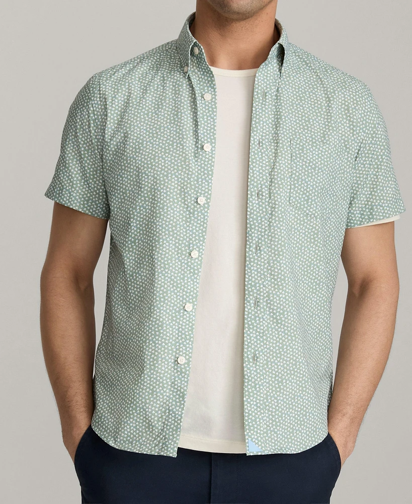 UNTUCKit Men's Slim Fit Wrinkle-Free Performance Ivers Short Sleeve Button Up Shirt