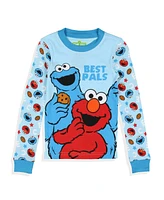 Sesame Street Toddler Boys Cookie Monster Elmo Best Pals 2 Piece Long Sleeve Pajama Set
