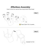 Adrian Modern Easy Assembly Space-Saving Dining Chair,Set of 2