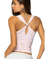 Edikted Women's Liza Knotted Cowl Neck Top