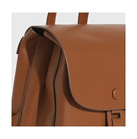 Women's Buckle Flap Backpack - Brown