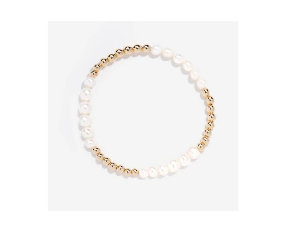 Gold Filled 4mm Pearl Bead Bracelet