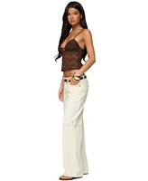 Edikted Women's Sheer Lace Cut Out Tank Top