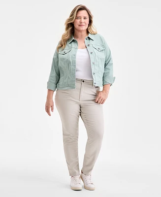 Style & Co Plus High-Rise Straight-Leg Jeans, Created for Macy's