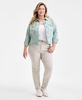 Style & Co Plus High-Rise Straight-Leg Jeans, Created for Macy's