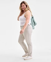 Style & Co Plus High-Rise Straight-Leg Jeans, Created for Macy's