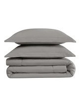 Brooklyn Loom Oversized Cotton Percale 3-Pc. Comforter Set