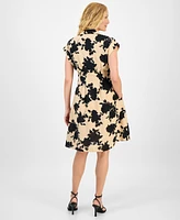 julia jordan Women's Spread-Collar Button-Front Dress