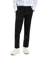 OppoSuits Boys Black Knight Slim Fit Solid Suit Including Blazer, Pants and Clip-On-Tie