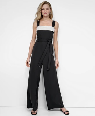 Dkny Women's Belted Buckle-Strap Jumpsuit