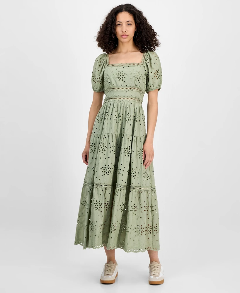 And Now This Women's Eyelet Cotton Maxi Dress, Exclusively at Macy's