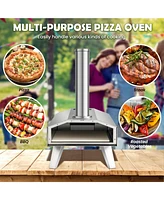 Portable Stainless Steel Outdoor Pizza Oven with 12 Inch Pizza Stone