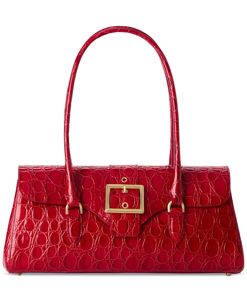 Brahmin Dayan Vanderbilt Embossed Leather Satchel