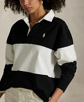Polo Ralph Lauren Women's Color-Blocked Cotton Jersey Rugby Shirt