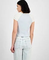 Just Polly Juniors' Raglan Short-Sleeve Tee