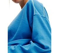 Cotton On Women's Long-Sleeve Ribbed Beach Top