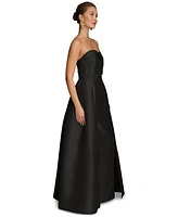 Donna Karan New York Women's Sweetheart-Neck Pleated Gown