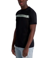 Karl Lagerfeld Paris Men's Stripe Logo T-Shirt