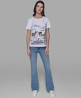 Karl Lagerfeld Paris Petite Sailing Choupette Crewneck Tee