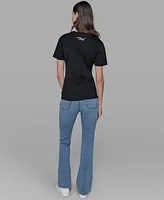 Karl Lagerfeld Paris Petite Tennis Racquet Crewneck Tee