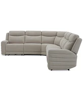 Kristyan 6-Pc. Fabric Sectional with 3 Power Motion Chairs, Exclusively at Macy's
