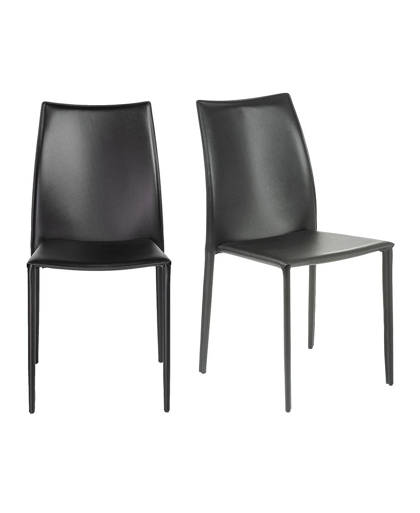 Set of 2 All Stacking Chairs for Dining Room Office or Event Seating