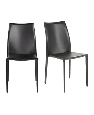 Set of 2 All Stacking Chairs for Dining Room Office or Event Seating