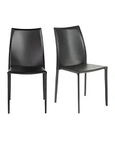 Set of 2 All Stacking Chairs for Dining Room Office or Event Seating