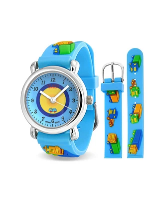 Bling Jewelry Time Teacher 3D Sports Wrist Watch Silicone Wristband