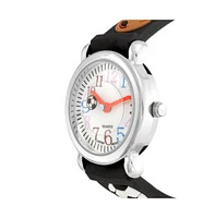 Bling Jewelry Time Teacher 3D Skater Racer Tennis Soccer Basketball Baseball Sports Wrist Watch Silicone Wristband White Dial