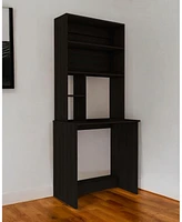 Compact Computer Desk with Hutch – Perfect for Home Office with Extra Storage