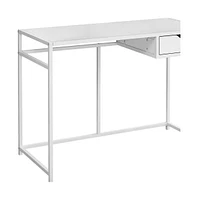 Contemporary Computer Desk with Cable Management and Shelf