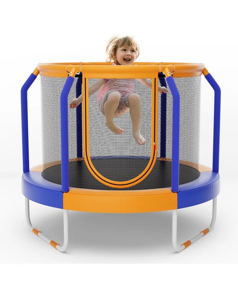 Mini Trampoline with Enclosure and Heavy-duty Metal Frame