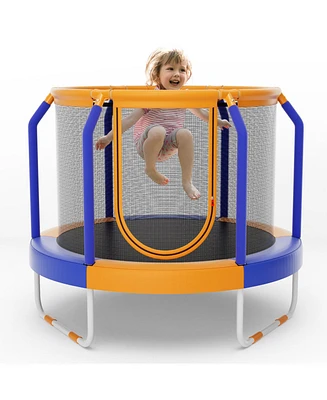 Mini Trampoline with Enclosure and Heavy-duty Metal Frame