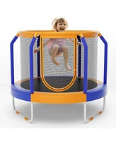 Mini Trampoline with Enclosure and Heavy-duty Metal Frame