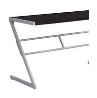 Small 22" Silver Desk Minimalist Workstation for Efficient Home Use