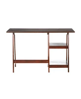 Multi-Function Computer Desk with Adjustable Shelves and Cable Management