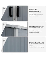 5x3FT Outdoor Storage Shed Waterproof Resin Cabinet with Lockable Doors