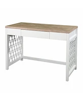 Wood Writing Desk with 3 Drawers – Functional & Elegant Design