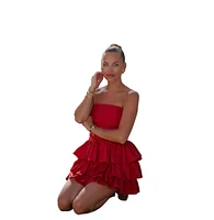 Labeca London Women's Mila Linen Strapless Mini Dress