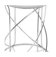 Contemporary Marble Round Accent Table for Living Room-Set of 2
